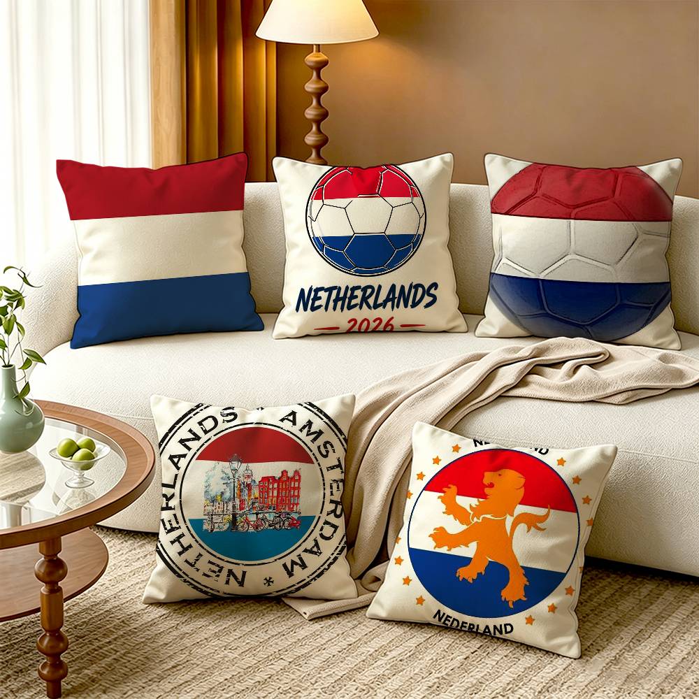 Home Textiles Netherlands - N-Netherlands F-Flag Cotton Linen Square Pillow