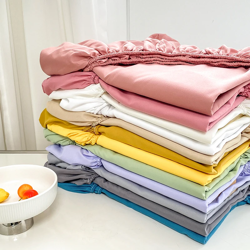 Bed Sheet Microfiber - Double Bed Sheets Couple Elastic Fitted
