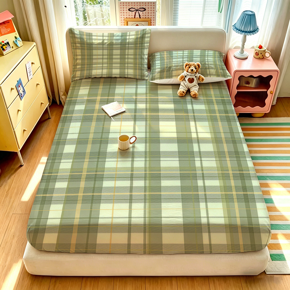 Bed Sheet Microfiber - 90G 3-Piece Bedding Set 1 Fitted