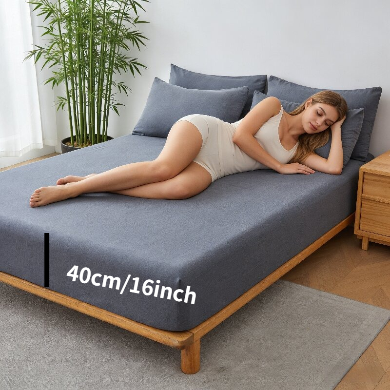 Bed Sheet Microfiber - Summer Bamboo Fiber Cooling Fitted Sheet