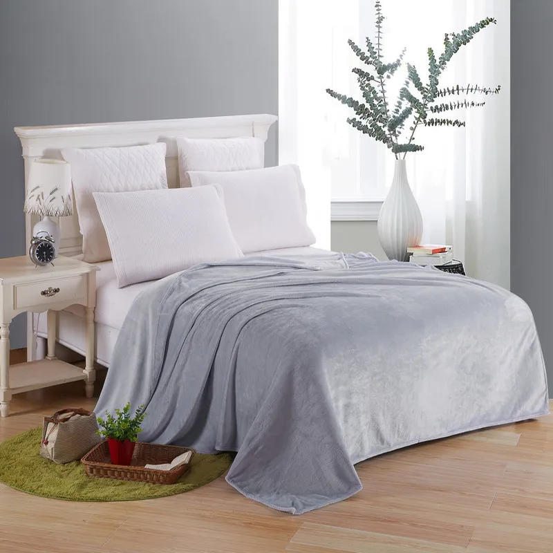 Home Textile Soft Solid Blanke - Bed Sheet Microfiber ulasan dan harga