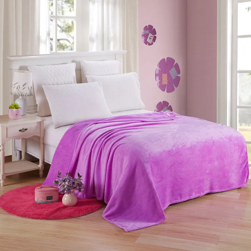 Home Textile Soft Solid Blanke - Bed Sheet Microfiber ulasan dan harga