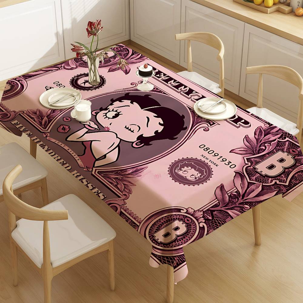 B-Betty Girl B-Boop Tablecloth - Home Textiles Today News ulasan dan harga