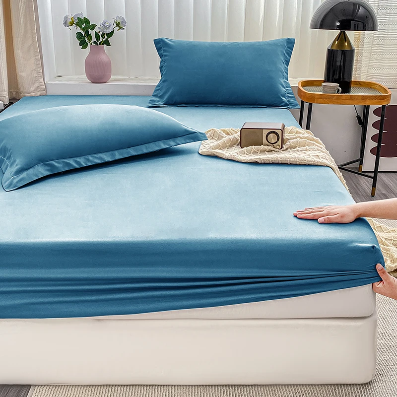 Double Bed Sheets Couple Elast - Bed Sheet Microfiber ulasan dan harga