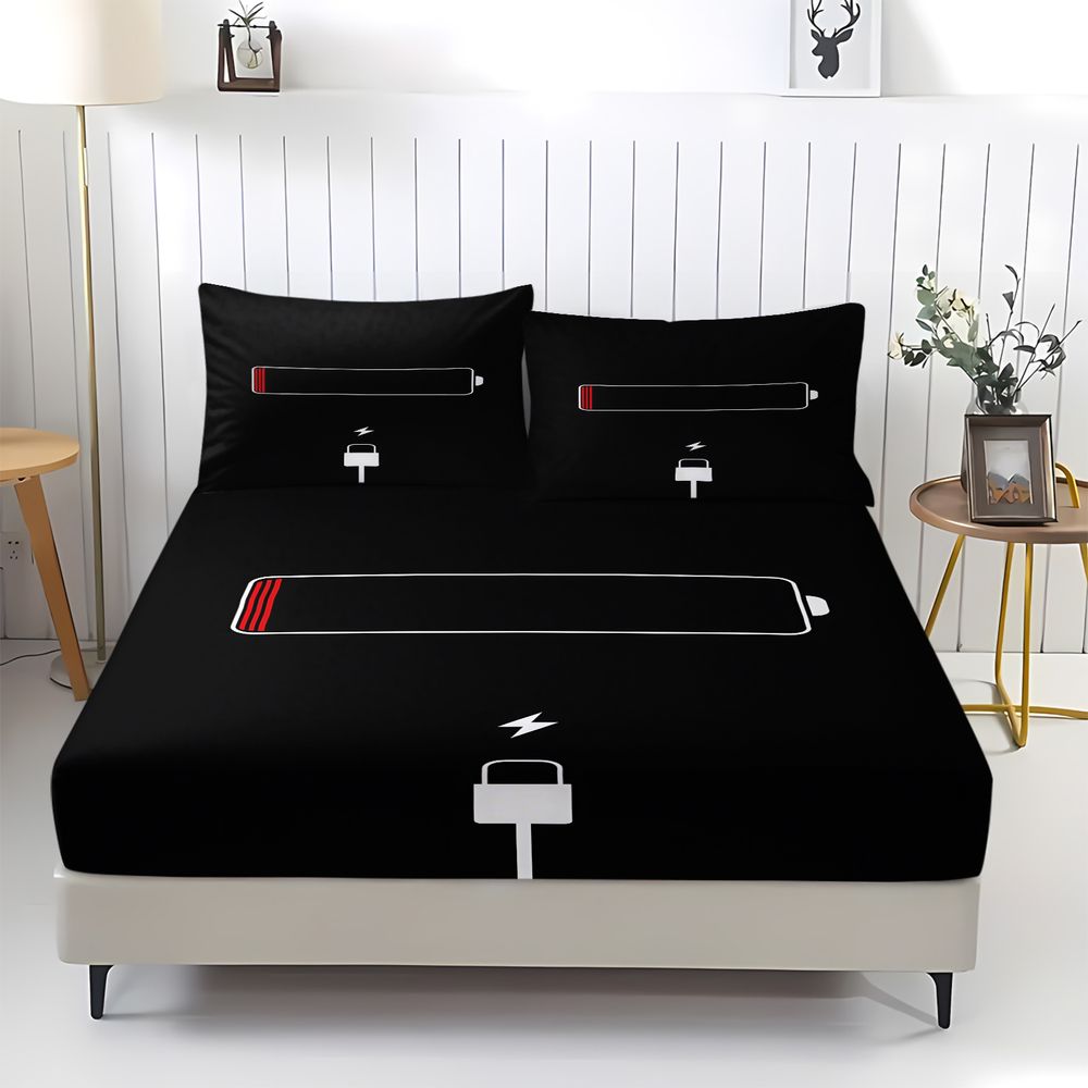Minimalist Low Battery Warning - Bed Sheet Microfiber ulasan dan harga