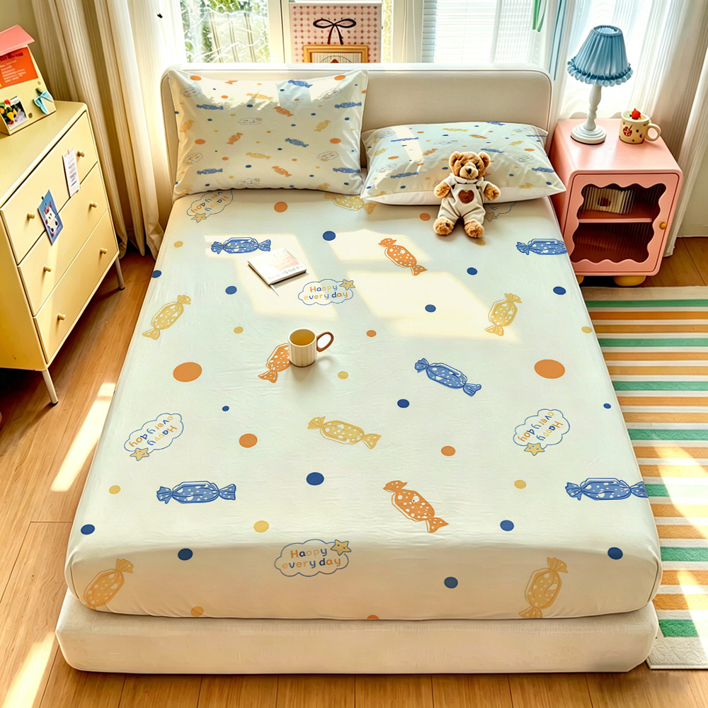 90G 3-Piece Bedding Set 1 Fitt - Bed Sheet Microfiber ulasan dan harga