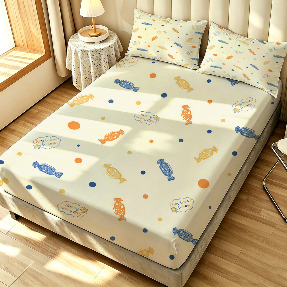 90G 3-Piece Bedding Set 1 Fitt - Bed Sheet Microfiber ulasan dan harga