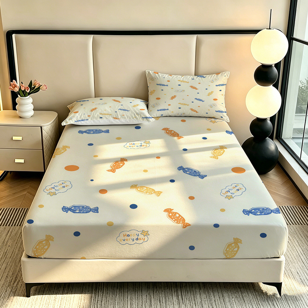 90G 3-Piece Bedding Set 1 Fitt - Bed Sheet Microfiber ulasan dan harga