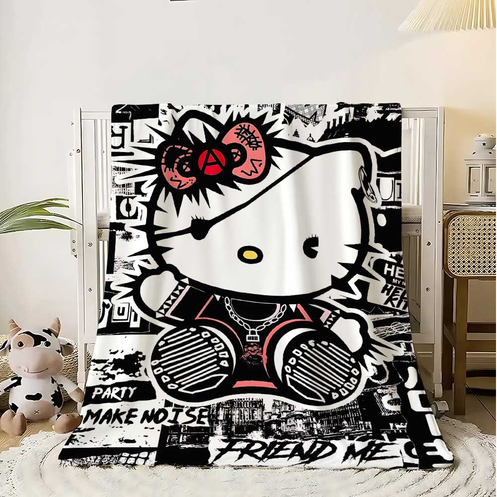 Kawaii Cat Hellos Warm Blanket - Bed Sheet Microfiber ulasan dan harga