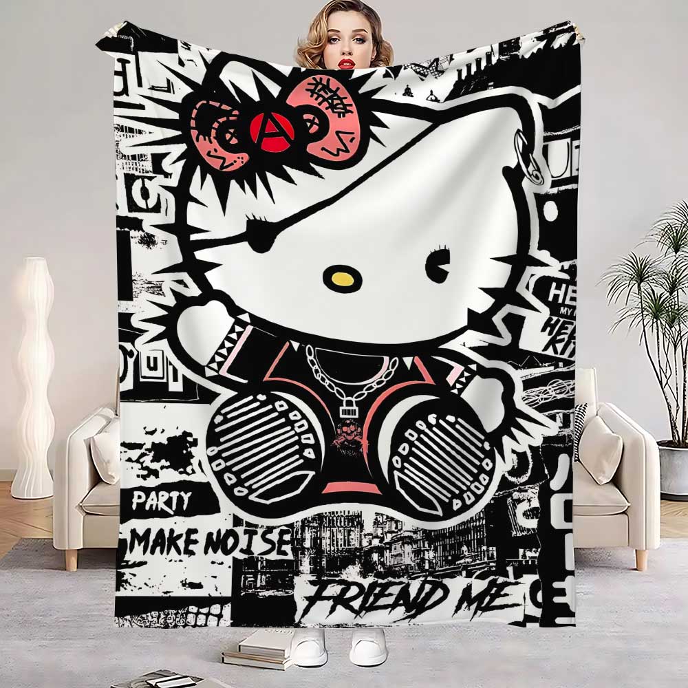 Kawaii Cat Hellos Warm Blanket - Bed Sheet Microfiber ulasan dan harga