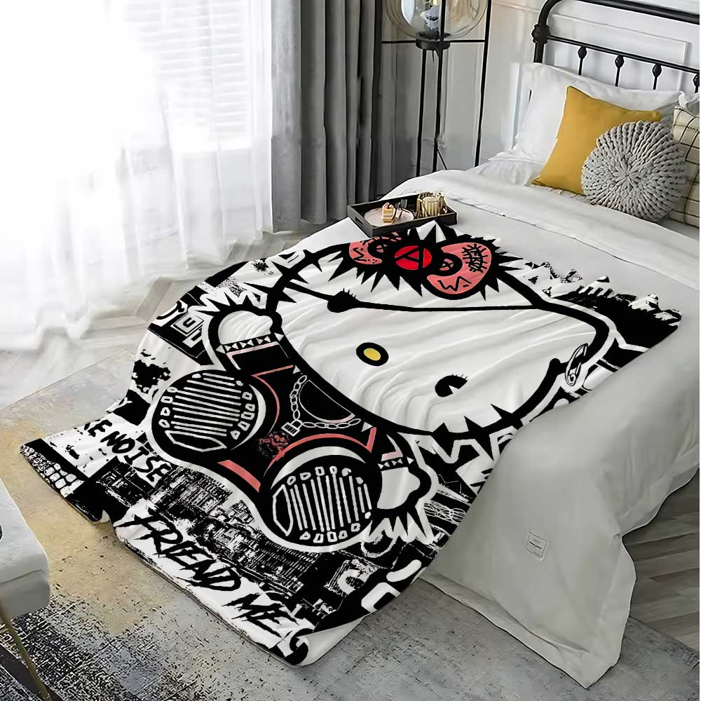 Kawaii Cat Hellos Warm Blanket - Bed Sheet Microfiber ulasan dan harga