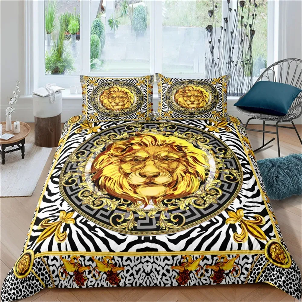Baroque Modern Art 3D Golden L - Bed Sheet Microfiber ulasan dan harga