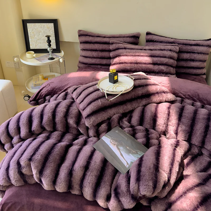 Rabbit velvet milk velvet thic - Bed Sheet Microfiber ulasan dan harga