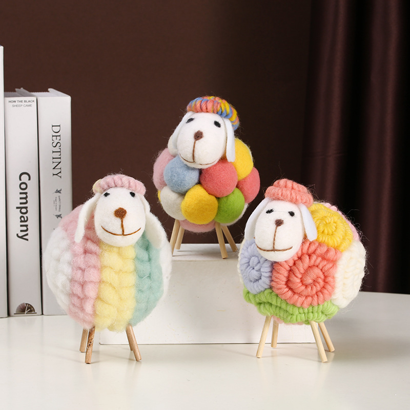 1PCS Lovely Felt Sheep Ornamen - Home Textiles China ulasan dan harga