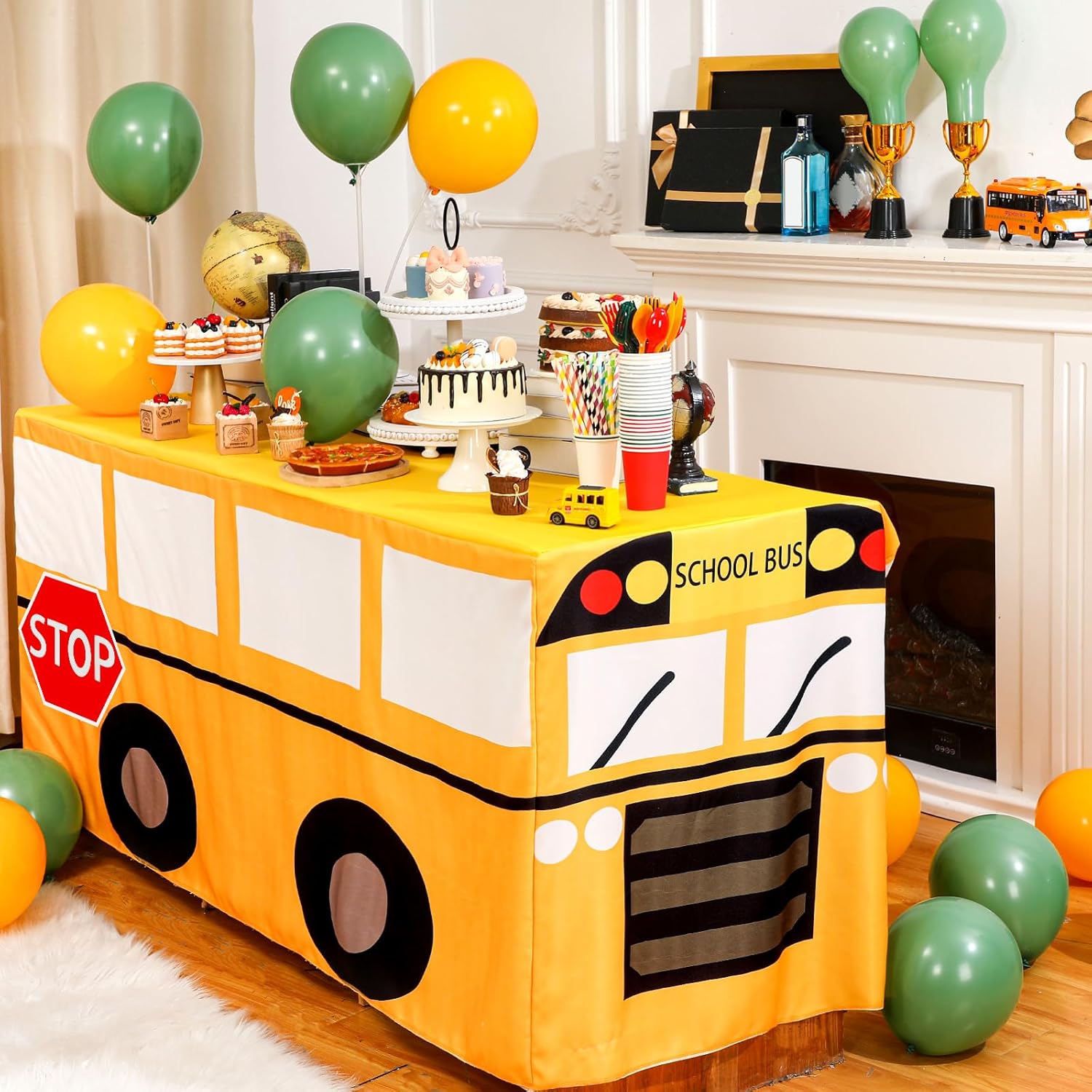 Cartoon School Bus Tablecloth  - Home Textiles Today News ulasan dan harga