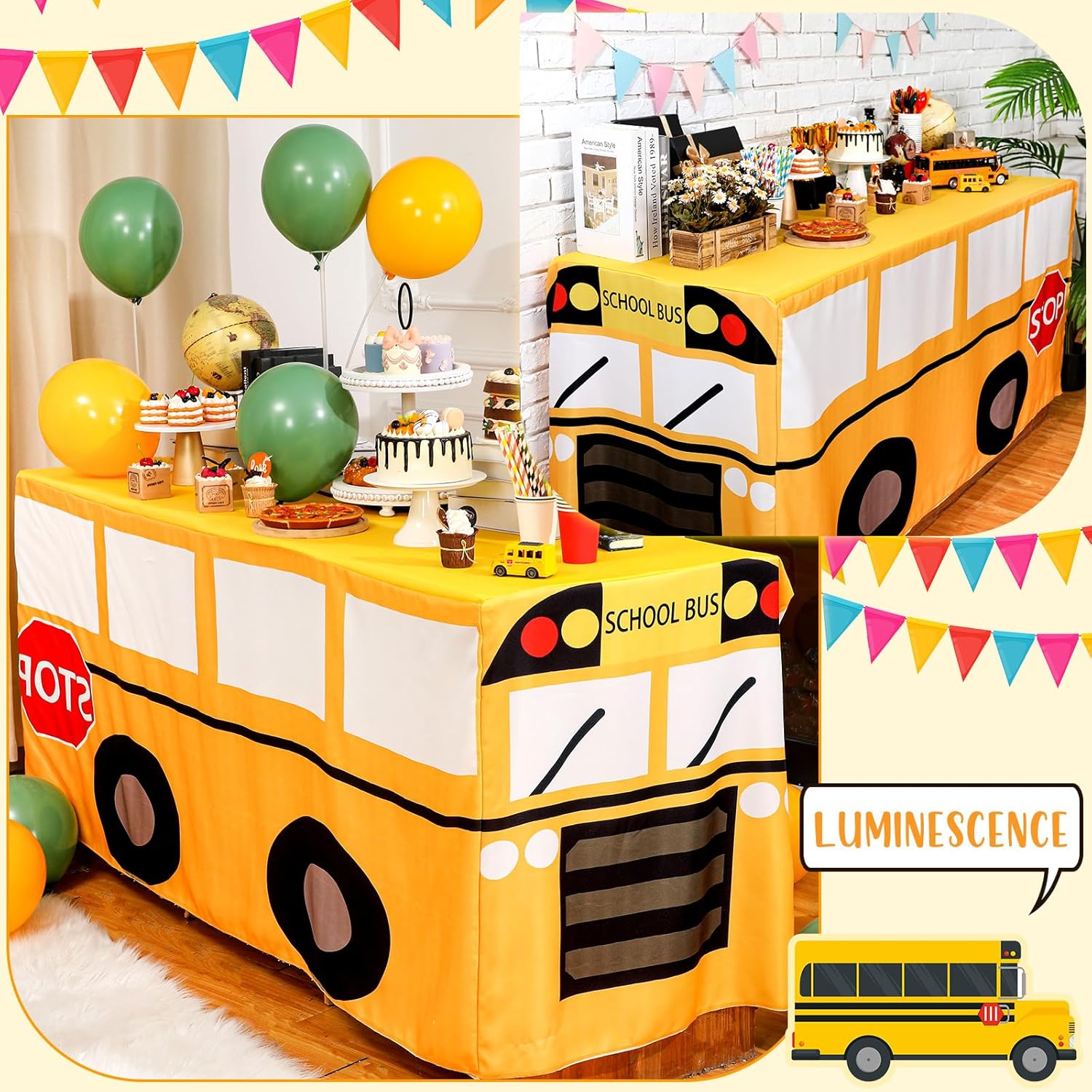 Cartoon School Bus Tablecloth  - Home Textiles Today News ulasan dan harga