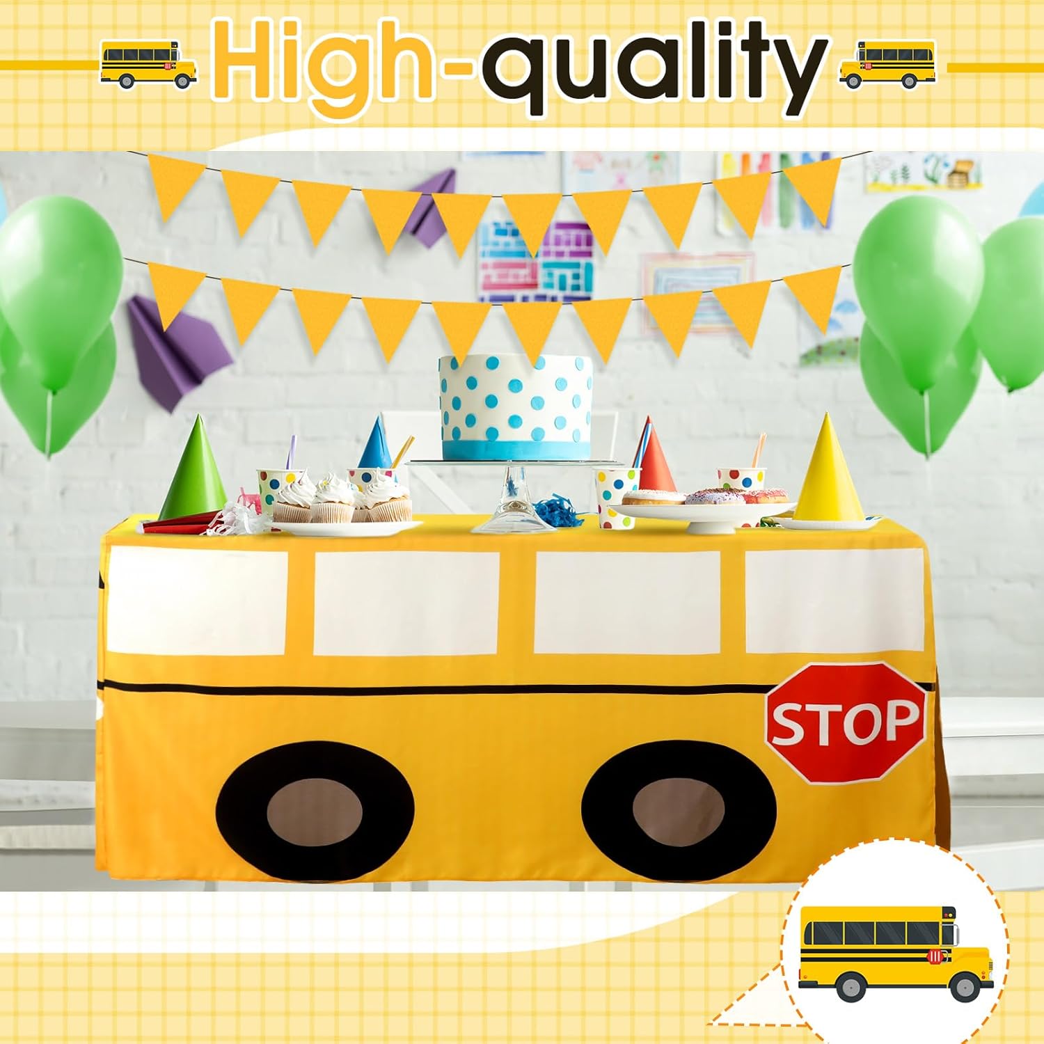 Cartoon School Bus Tablecloth  - Home Textiles Today News ulasan dan harga